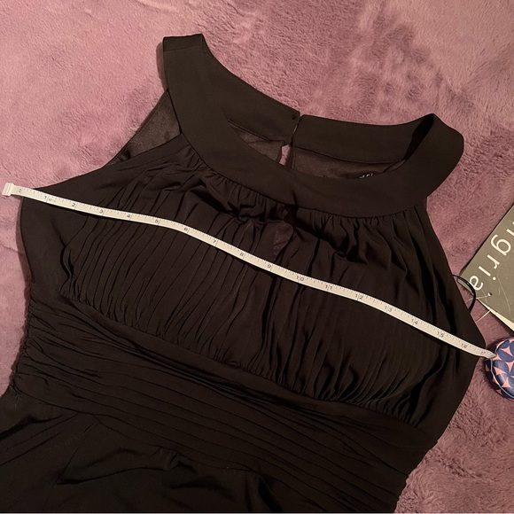 Women’s Sangria Long Black High Neck Formal Cocktail Maxi Dress Size 10 - Picture 16 of 16